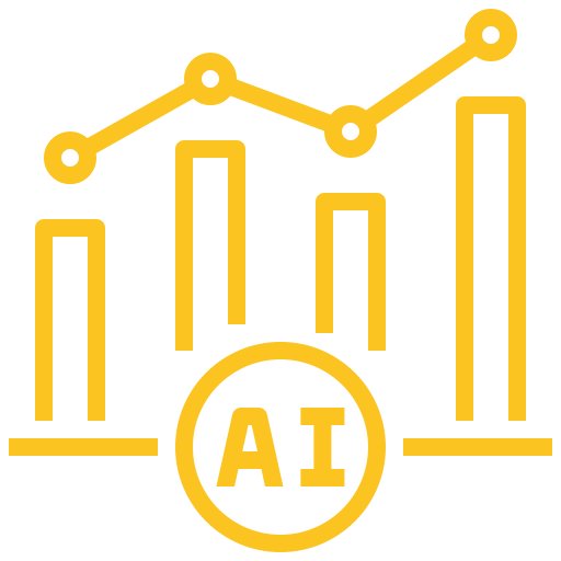 Bar chart with upward arrow